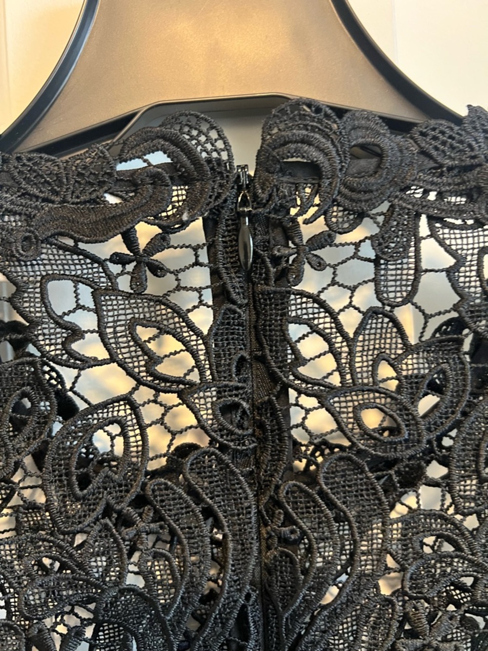 L.K. Bennett Black Floral Lace Short Sleeve Dress - Picture 4 of 8